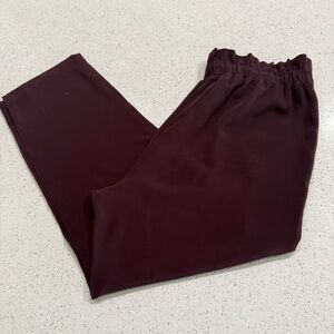 Eileen Fisher Plum Elastic-Waist Trousers
